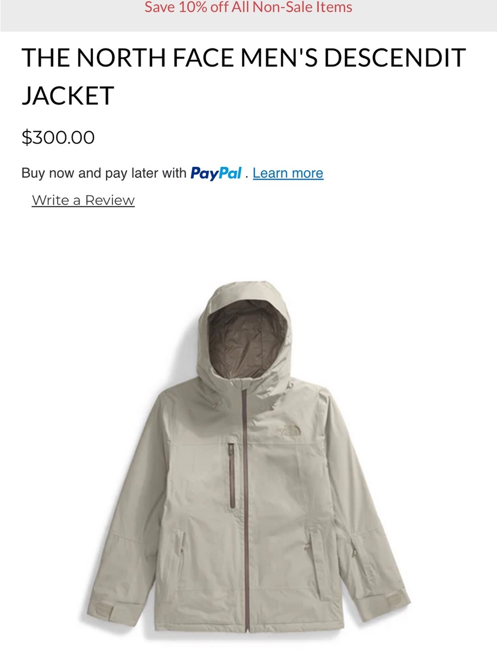 The North Face Men’s Hooded Descendit Jacket in color Clay Grey